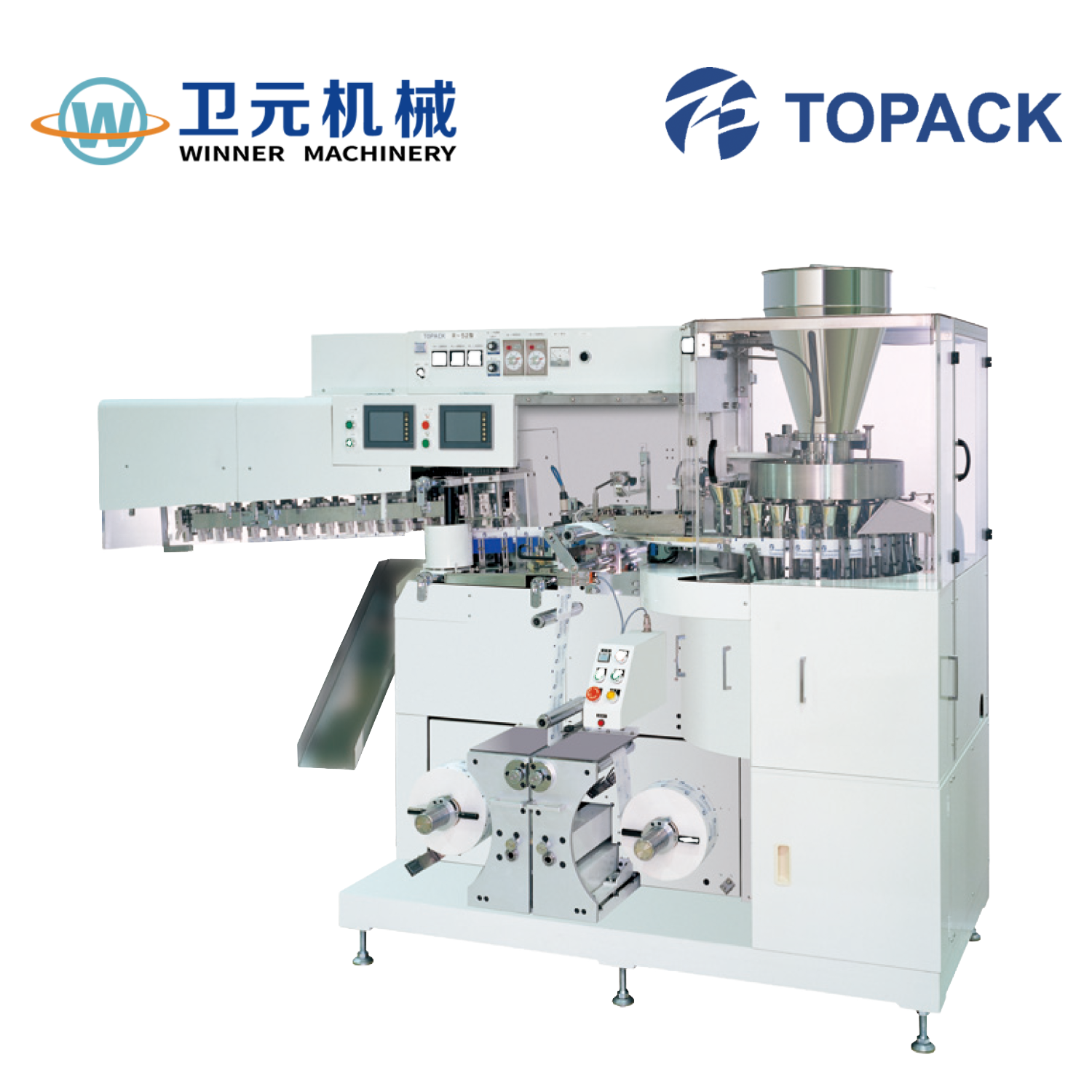 Topack Ultra high-speed Three-Side-Seal Pouch Forming, Filling and Packaging Machines